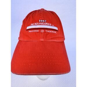 NO BOUNDARIES 1992 Hat Men's One-size Orange Baseball Cap Distressed Soft Cotton